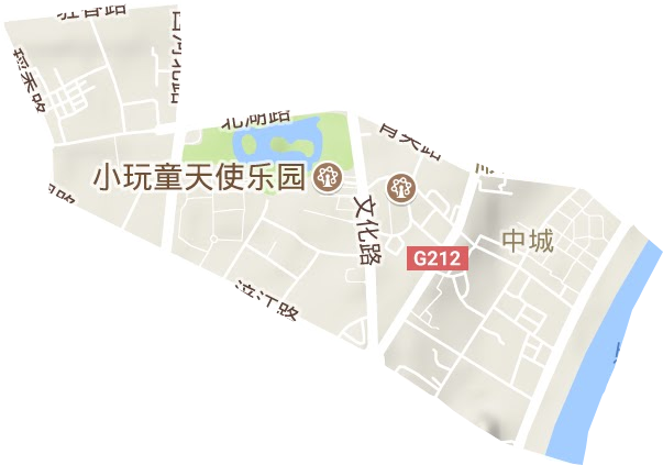 中城街道地形地图