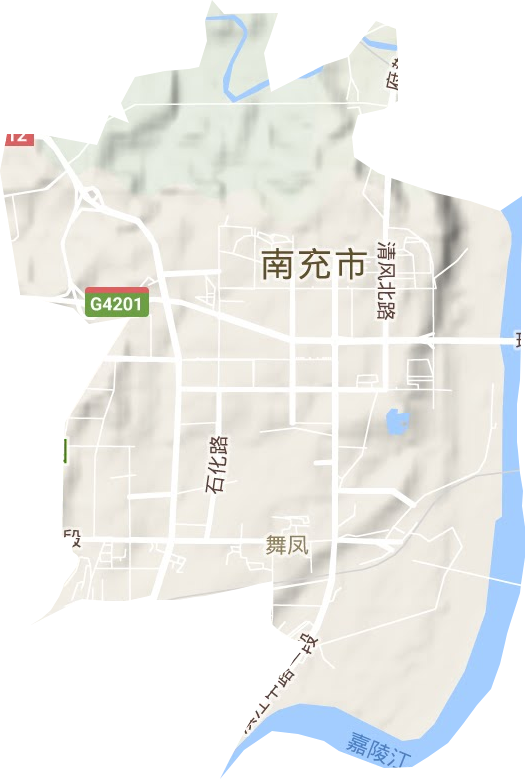 舞凤街道地形地图