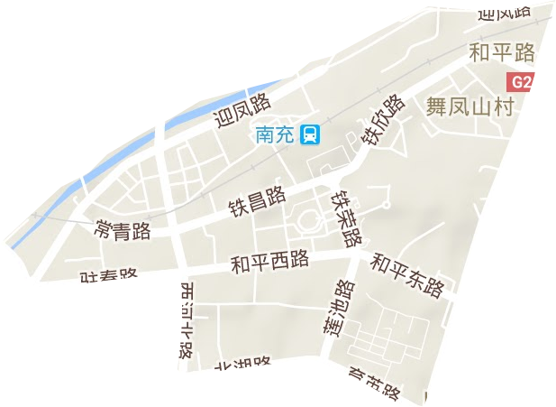 和平路街道地形地图