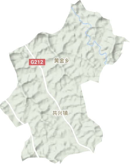 共兴镇地形地图