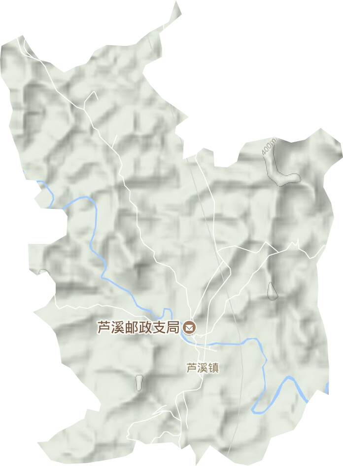 芦溪镇地形地图