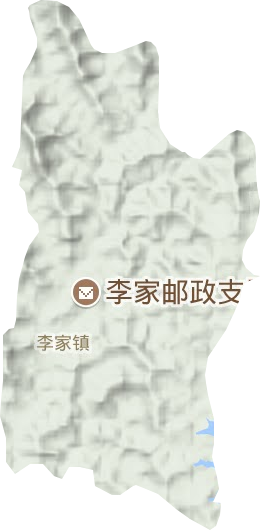 李家镇地形地图