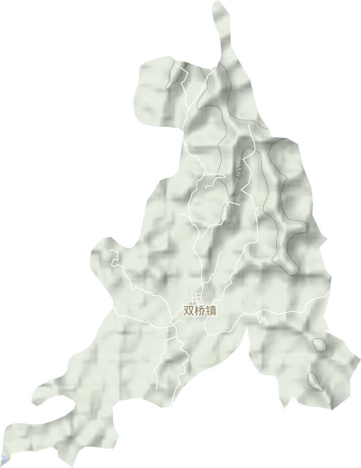 双桥镇地形地图