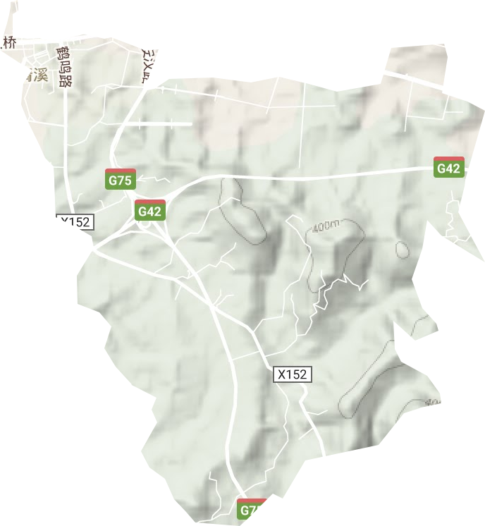 清溪街道地形地图