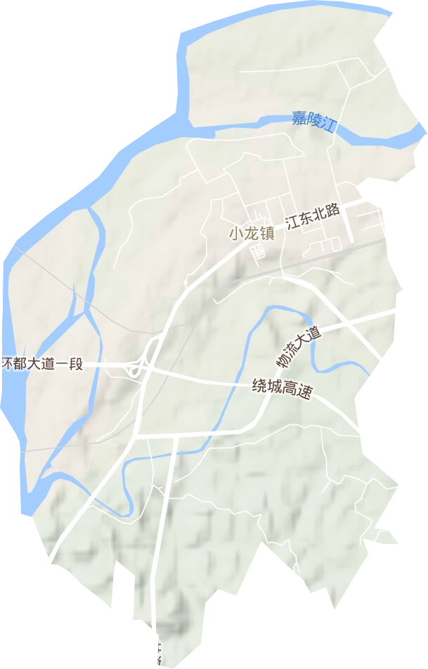小龙街道地形地图