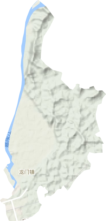 龙门街道地形地图