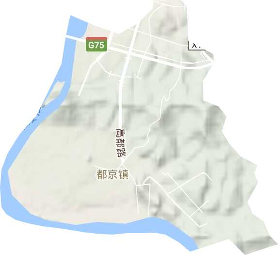 都京街道地形地图