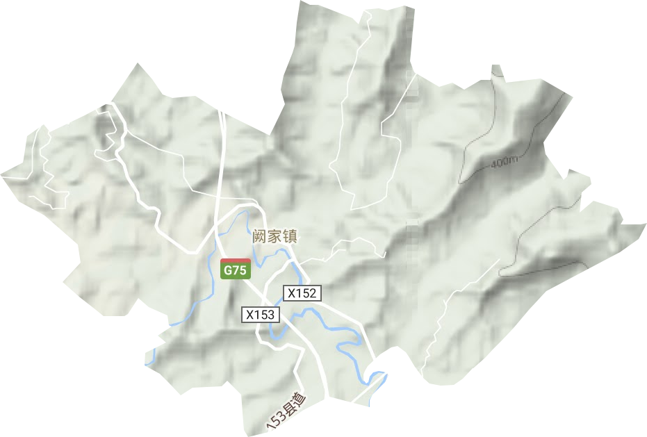 阙家镇地形地图