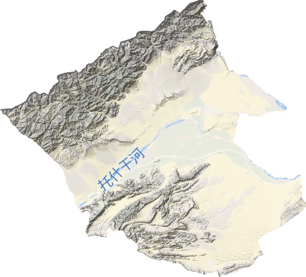 乌什县地形地图