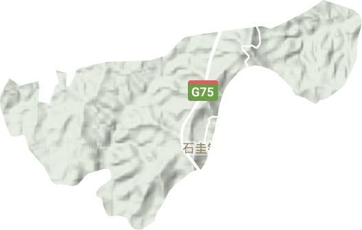 石圭镇地形地图
