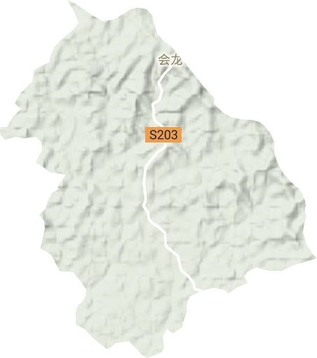 会龙镇地形地图