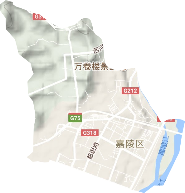 火花街道地形地图