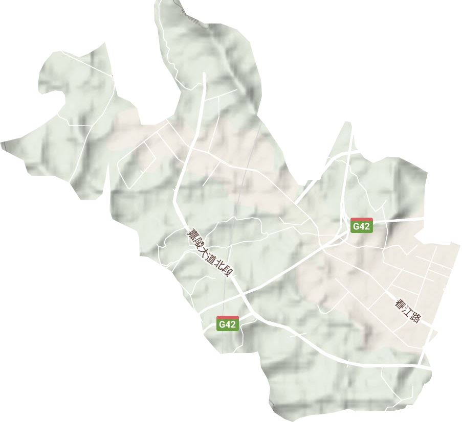 都尉街道地形地图