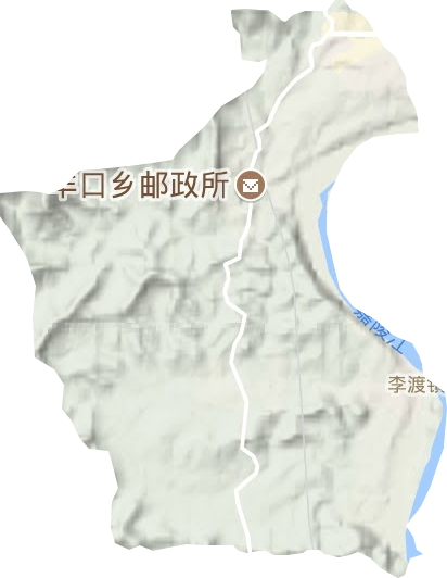 李渡镇地形地图