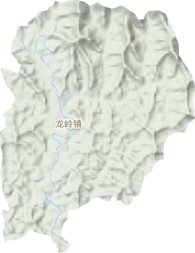 龙岭镇地形地图