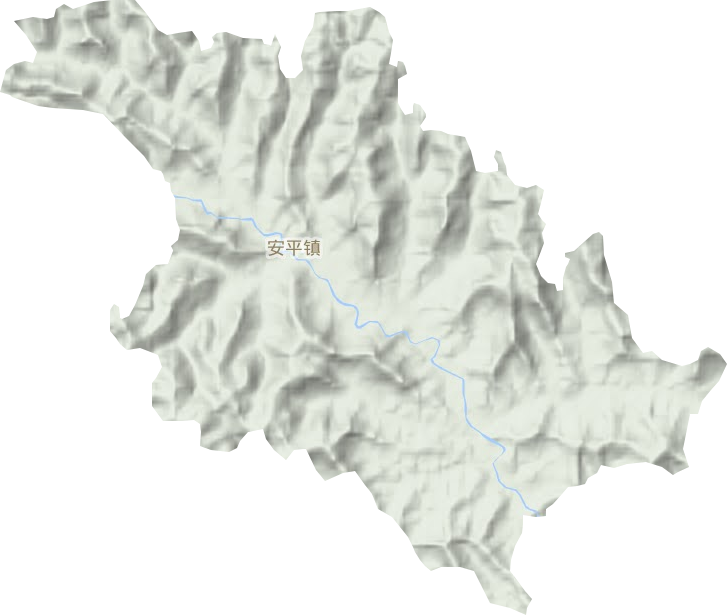 安平镇地形地图