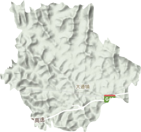 大通镇地形地图