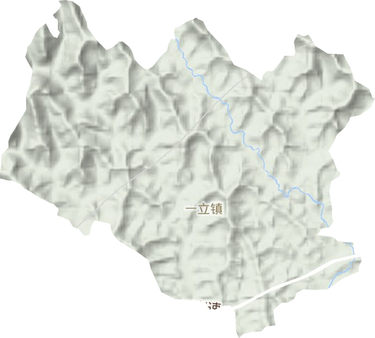 一立镇地形地图