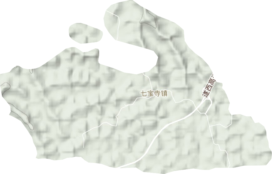 七宝寺镇地形地图