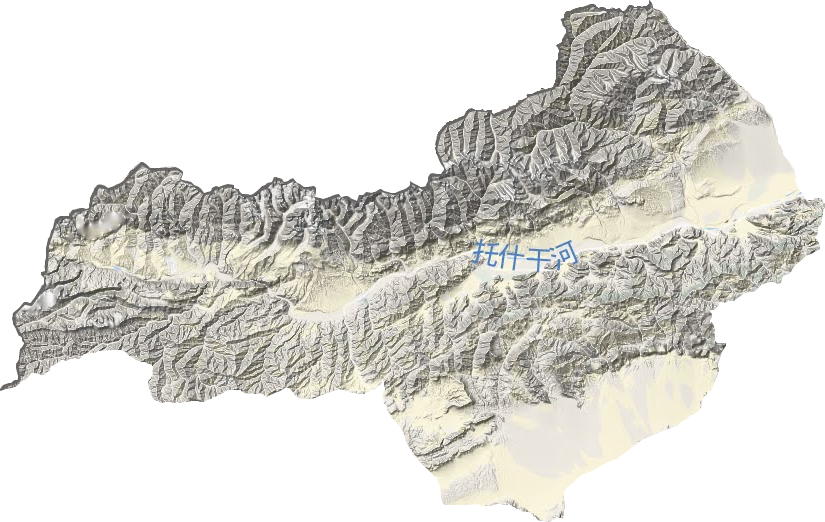 阿合奇县地形地图