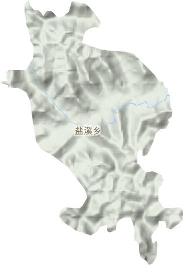 盐溪乡地形地图