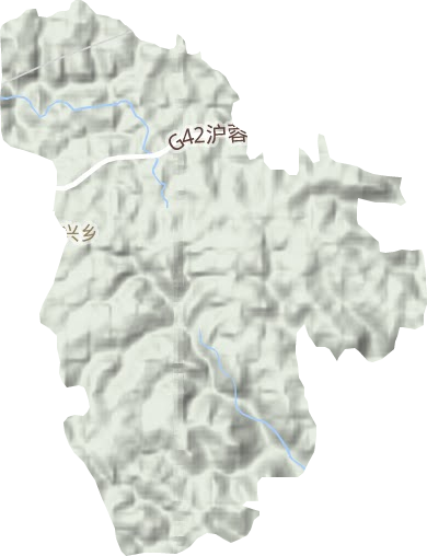 大兴乡地形地图