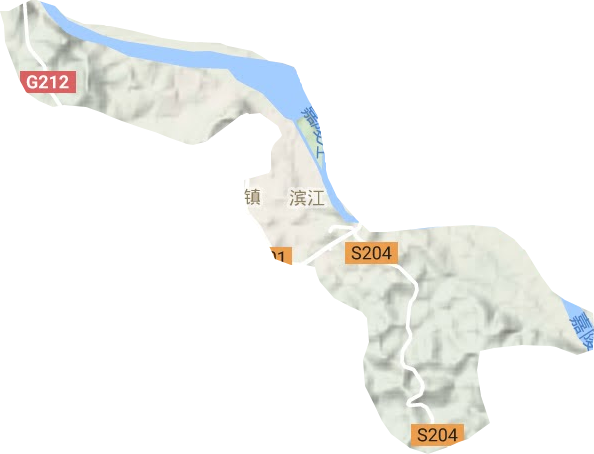 滨江街道地形地图