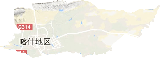 喀什市地形地图