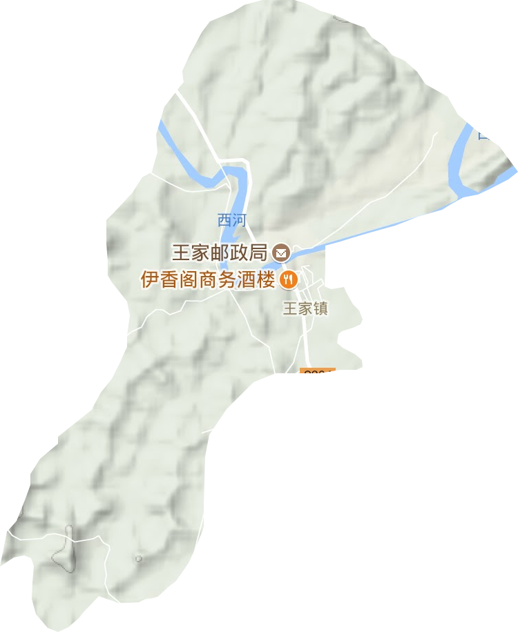 王家镇地形地图