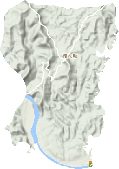 楠木镇地形地图