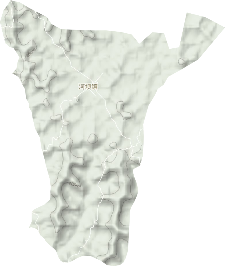 河坝镇地形地图