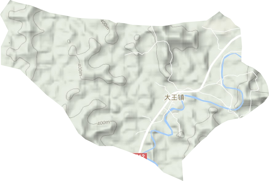 大王镇地形地图