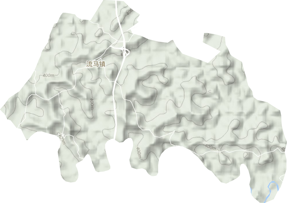 流马镇地形地图