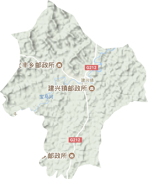 建兴镇地形地图