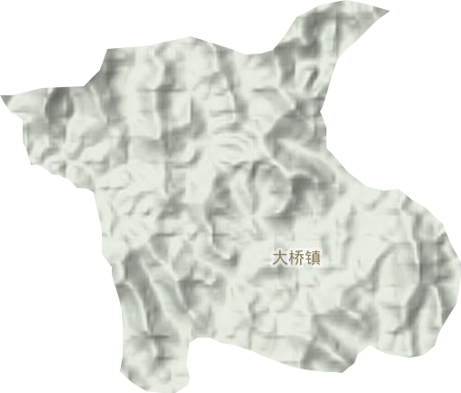 大桥镇地形地图