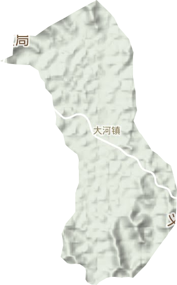 大河镇地形地图