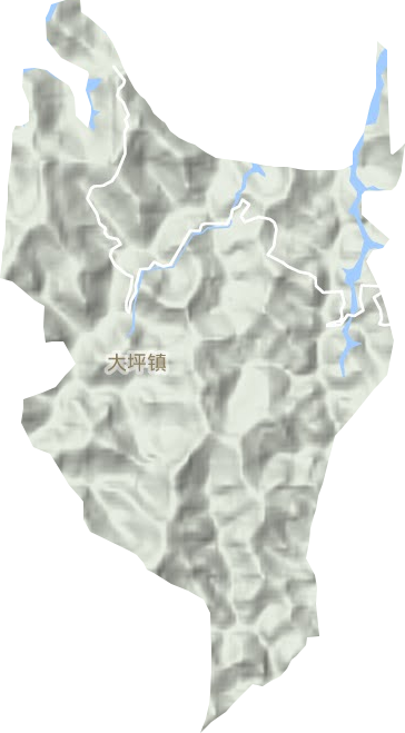 大坪镇地形地图
