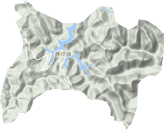 神坝镇地形地图