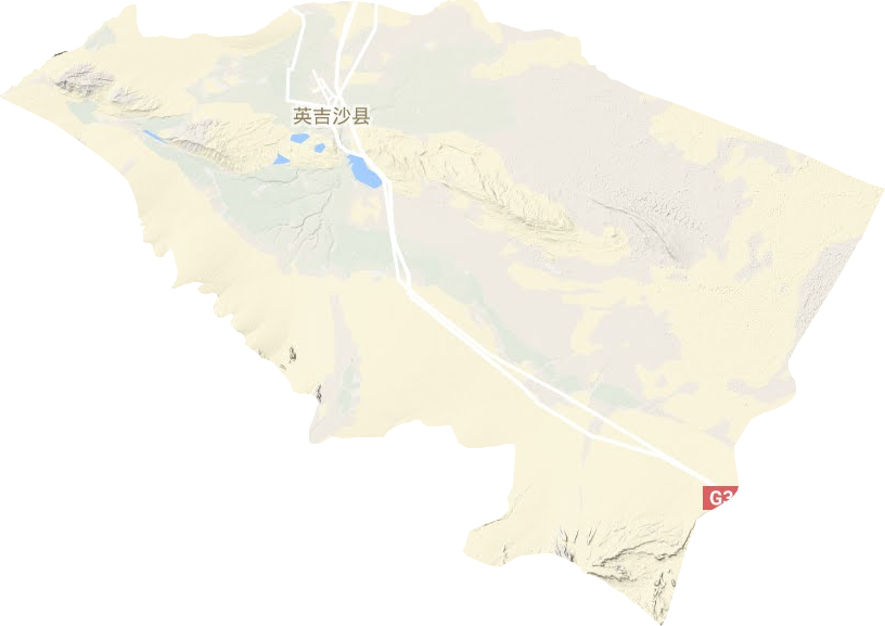 英吉沙县地形地图