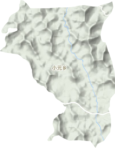 小元乡地形地图