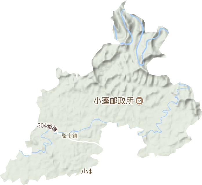 骆市镇地形地图