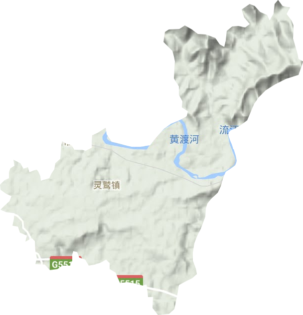 灵鹫镇地形地图