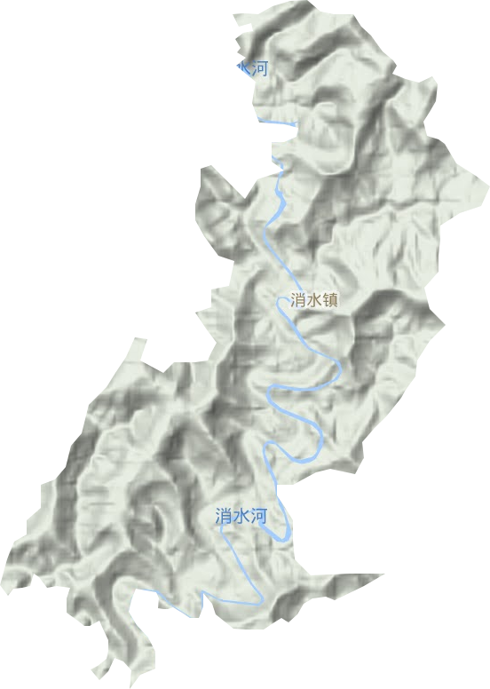 消水镇地形地图