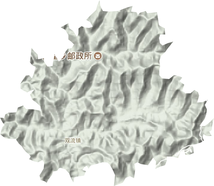 双流镇地形地图