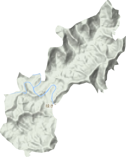 绿水镇地形地图
