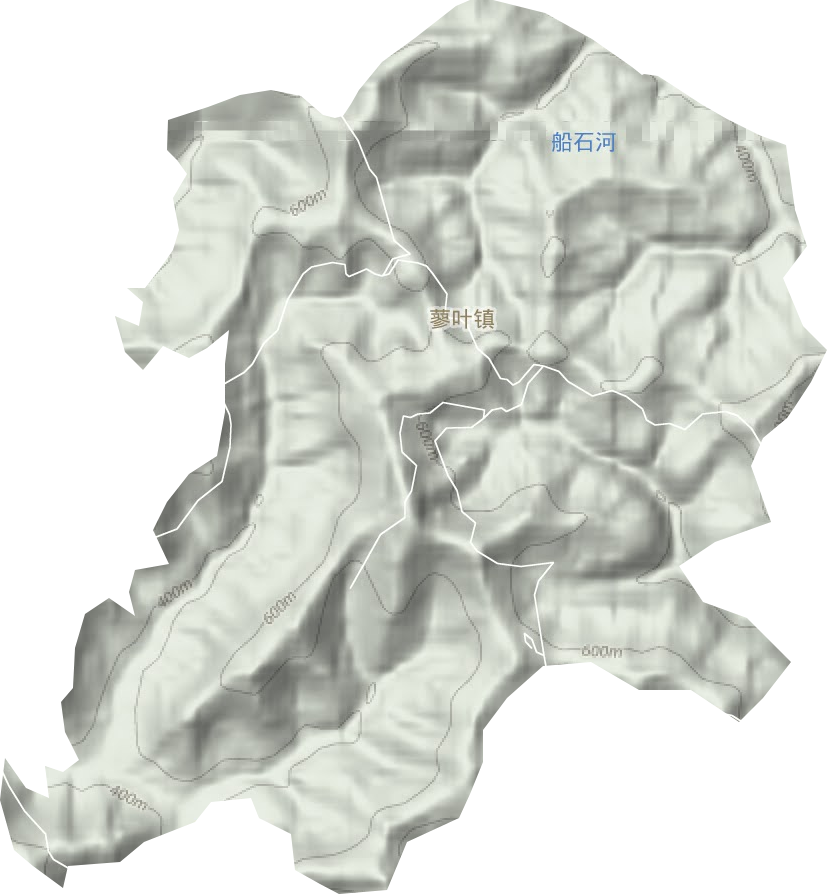 蓼叶镇地形地图