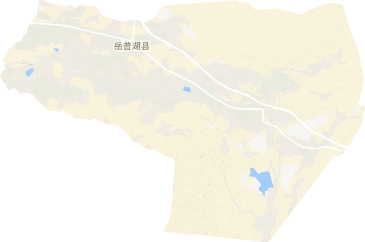 岳普湖县地形地图