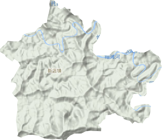 新店镇地形地图