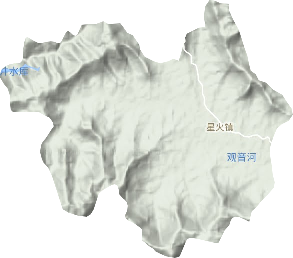 星火镇地形地图