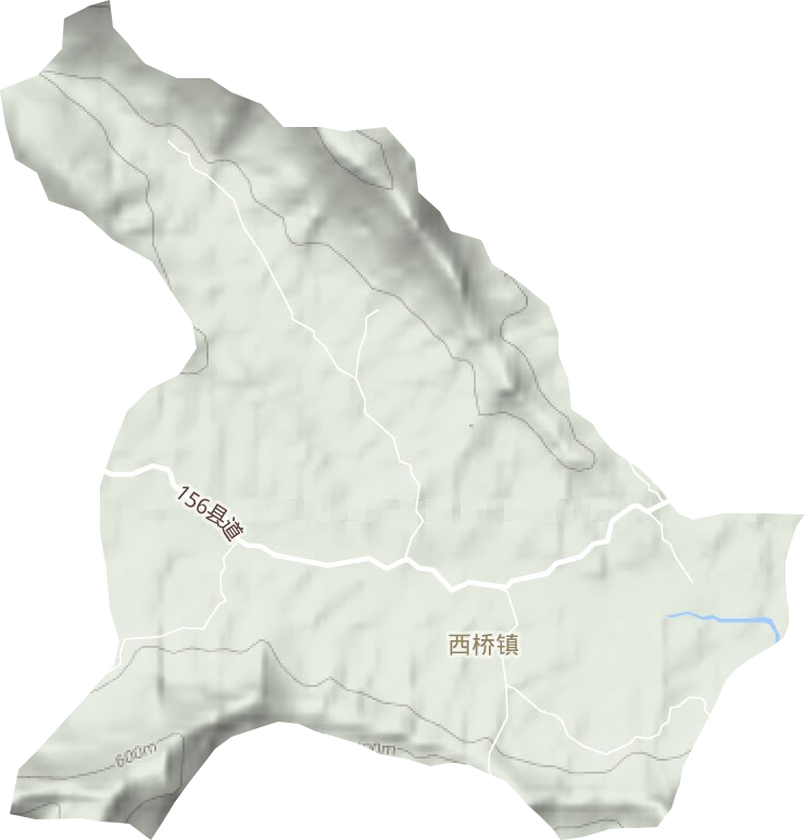 西桥镇地形地图
